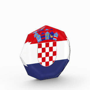 Kroatien-Flagge Fotoblock