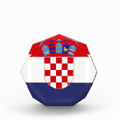 Kroatien-Flagge Fotoblock (Vorderseite)