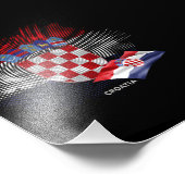 Kroatien-Flagge Fotodruck (Ecke)