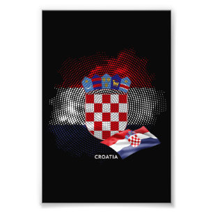 Kroatien-Flagge Fotodruck