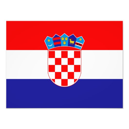 Kroatien-Flagge Fotodruck (Vorne)
