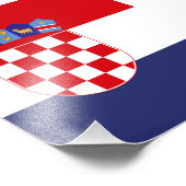 Kroatien-Flagge Fotodruck (Ecke)