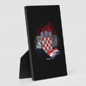 Kroatien-Flagge Fotoplatte (Seite)