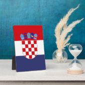 Kroatien-Flagge Fotoplatte (Seite)