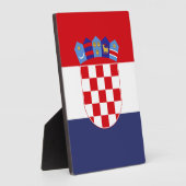 Kroatien-Flagge Fotoplatte (Seite)