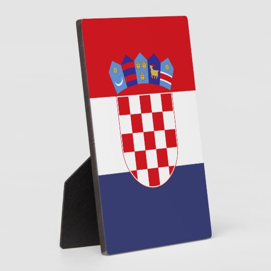 Kroatien-Flagge Fotoplatte (Seite)