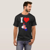 Kroatien-Flagge für Krk I Liebe Krk T-Shirt (Vorne ganz)