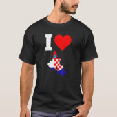 Kroatien-Flagge für Krk I Liebe Krk T-Shirt (Vorderseite)