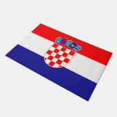 Kroatien-Flagge Fußmatte (Schrägansicht)