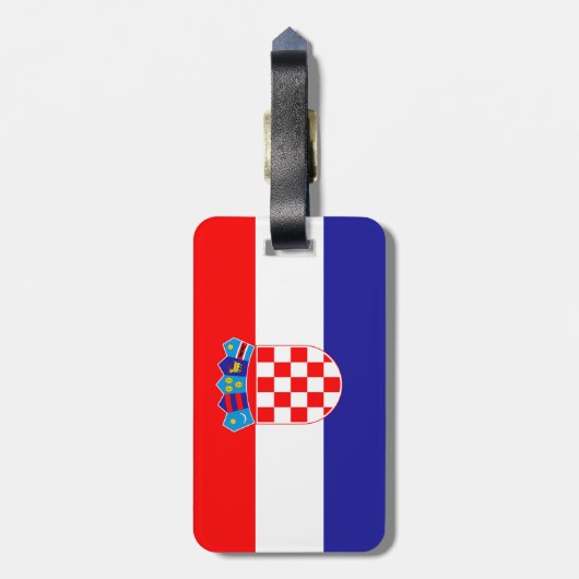 Kroatien-Flagge Gepäckanhänger (Rückseite vertikal)