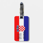 Kroatien-Flagge Gepäckanhänger (Rückseite vertikal)