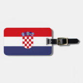 Kroatien-Flagge Gepäckanhänger (Vorderseite horizontal)