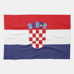 Kroatien-Flagge Geschirrtuch