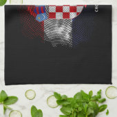 Kroatien-Flagge Geschirrtuch (Gefaltet)