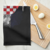 Kroatien-Flagge Geschirrtuch (Viertel Falte)