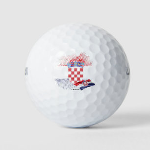 Kroatien-Flagge Golfball