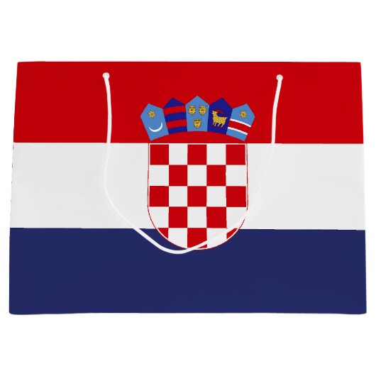 Kroatien-Flagge Große Geschenktüte (Vorderseite)