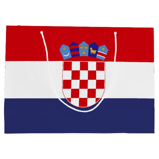 Kroatien-Flagge Große Geschenktüte (Rückseite)