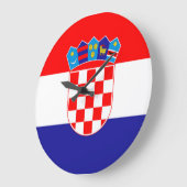 Kroatien-Flagge Große Wanduhr (Winkel)