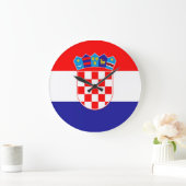 Kroatien-Flagge Große Wanduhr (Zuhause)