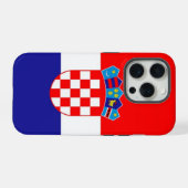 Kroatien-Flagge iPhone Hülle (Rückseite (Horizontal))