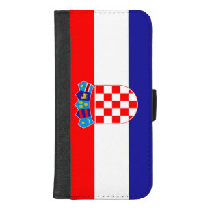 Kroatien-Flagge iPhone 8/7 Plus Geldbeutel-Hülle