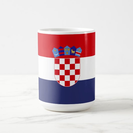 Kroatien-Flagge Kaffeetasse (Mittel)