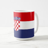 Kroatien-Flagge Kaffeetasse (VorderseiteRechts)