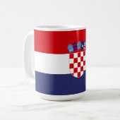 Kroatien-Flagge Kaffeetasse (Vorderseite Links)