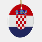Kroatien-Flagge Keramik Ornament (Rechts)