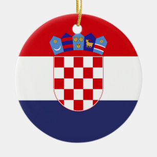 Kroatien-Flagge Keramik Ornament