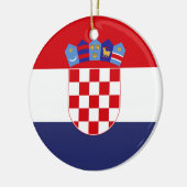 Kroatien-Flagge Keramik Ornament (Links)