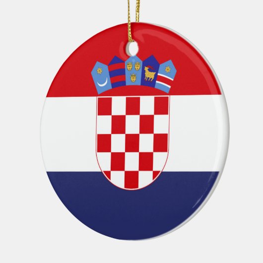 Kroatien-Flagge Keramik Ornament (Links)