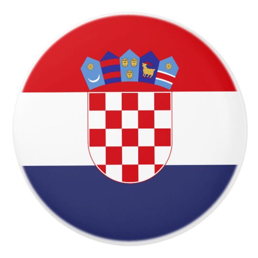 Kroatien-Flagge Keramikknauf (Vorderseite)