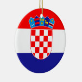 Kroatien-Flagge Keramikornament (Rechts)