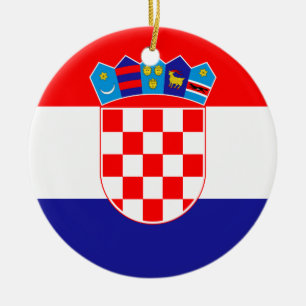 Kroatien-Flagge Keramikornament