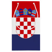 Kroatien-Flagge Kleine Geschenktüte (Rückseite)