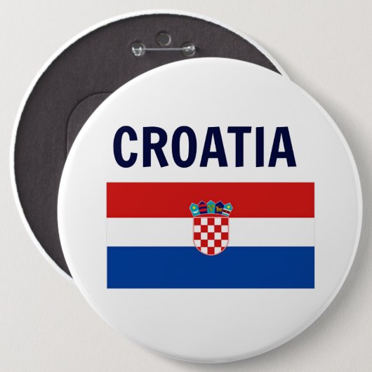 Kroatien - Flagge Kroatiens, Button (Vorne & Hinten)