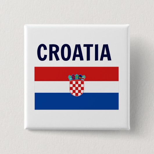Kroatien - Flagge Kroatiens Button (Vorderseite)