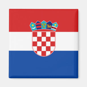 Kroatien: Flagge Kroatiens Magnet