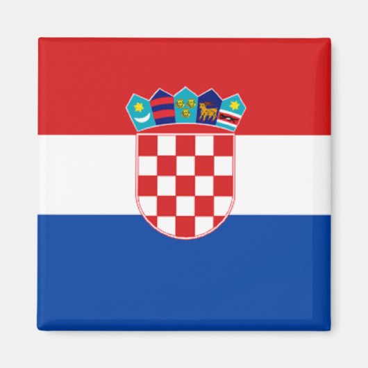 Kroatien: Flagge Kroatiens Magnet (Vorne)