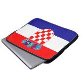 Kroatien-Flagge Laptopschutzhülle (Vorne Knopf)