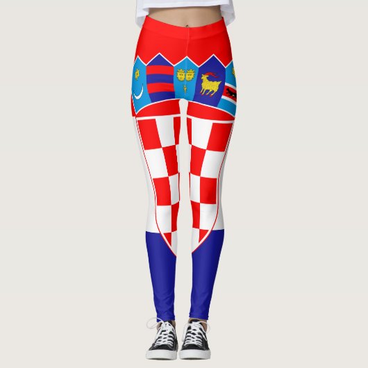 Kroatien-Flagge Leggings (Vorderseite)