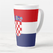 Kroatien-Flagge Milchtasse (Rechte Ecke)