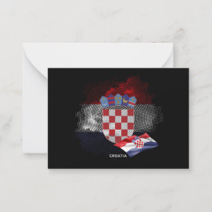 Kroatien-Flagge Mitteilungskarte