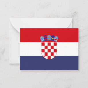 Kroatien-Flagge Mitteilungskarte