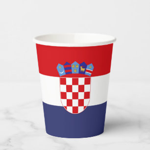Kroatien-Flagge Pappbecher