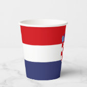 Kroatien-Flagge Pappbecher (Vorderseite)