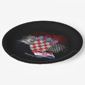 Kroatien-Flagge Pappteller (Schrägansicht)