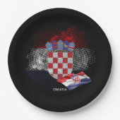 Kroatien-Flagge Pappteller (Vorderseite)